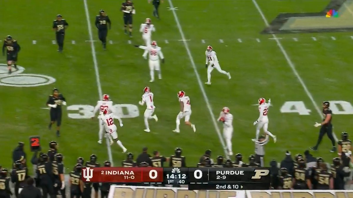 PICKED OFF ‼️ Indiana Football with an early interception thanks to Amare Ferrell 👏 📺: NBC