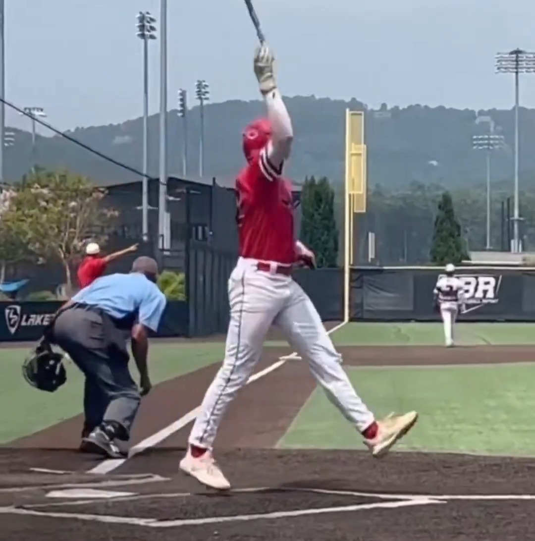 How would you respond to a bat flip like this? 🫣 (via Prep Baseball Georgia)