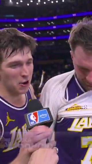 Luka and AR postgame interviews are comedy 🤣 Reaves: "I currently have more dunks than him right now." Luka: "Yeah but he doesn't wanna play defense." 😭