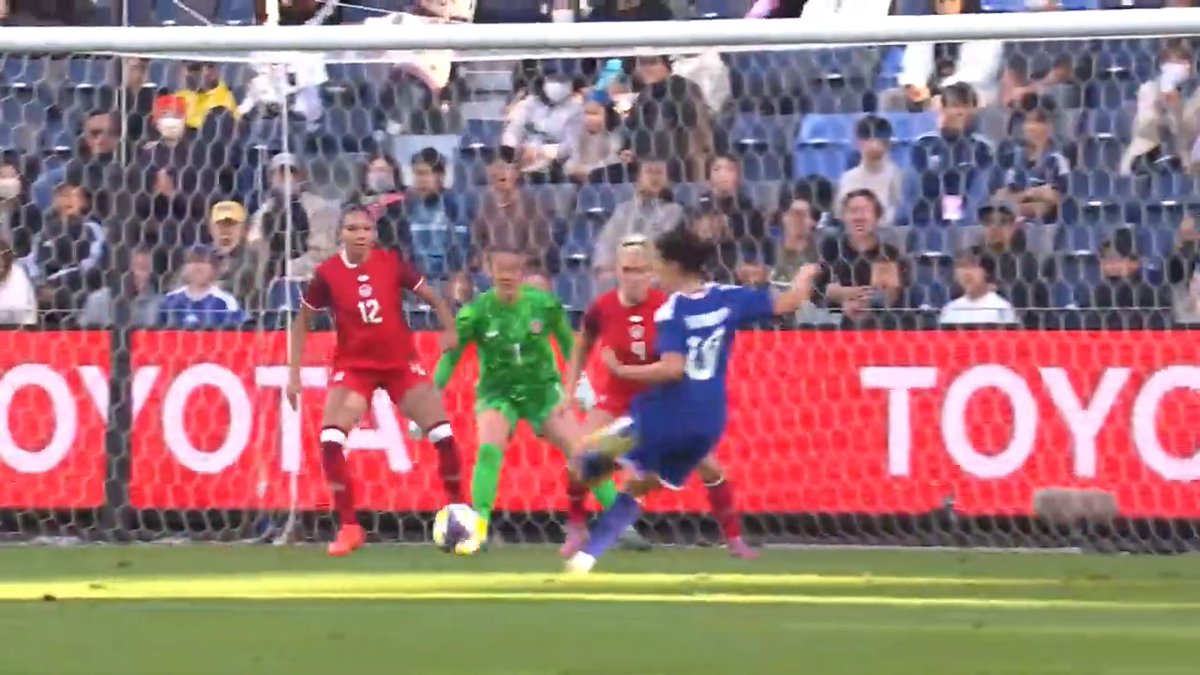 🏆MS&amp;ADカップ2025 🇯🇵#なでしこジャパン vs カナダ🇨🇦 前半終了間際に #谷川萌々子 が先制ゴールを奪う⚽✨ ただいま🎥地上波 #TBS 系列で生中継🔥 #TVer でもライブ配信中⚡ #BEYOURBESTSELF #最高の自分であれ #夢への勇気を #jfa #daihyo #nadeshiko #サッカー日本代表