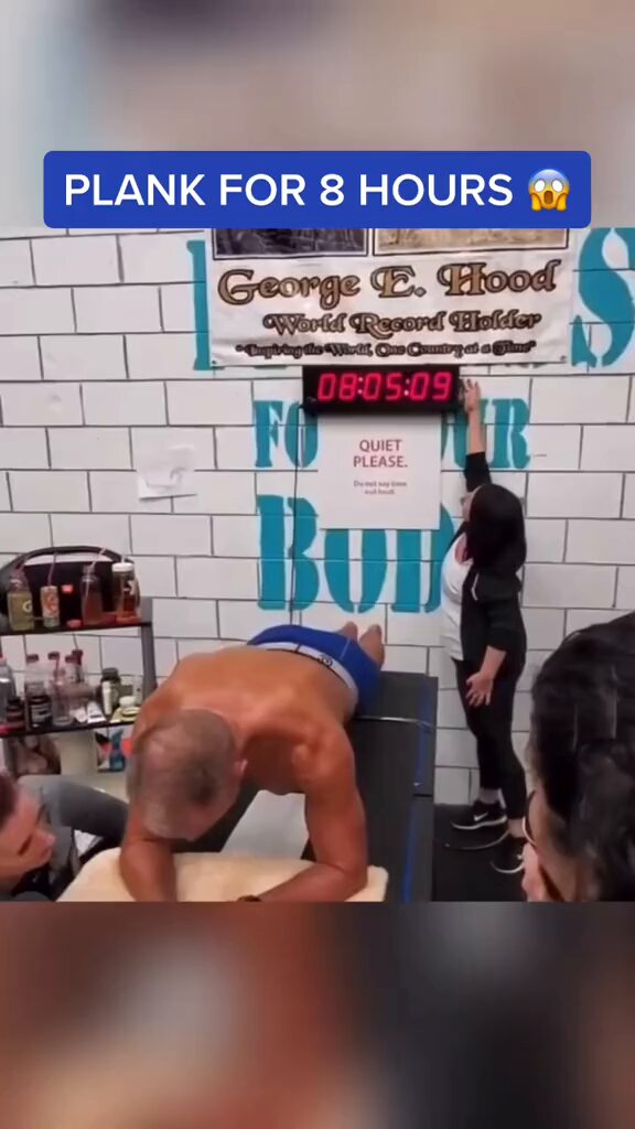 George Hood: the Marine veteran that broke the world record for longest plank at the age of 62 Hood held a plank for eight hours, 15 minutes and 15 seconds in Chicago, Illinois.