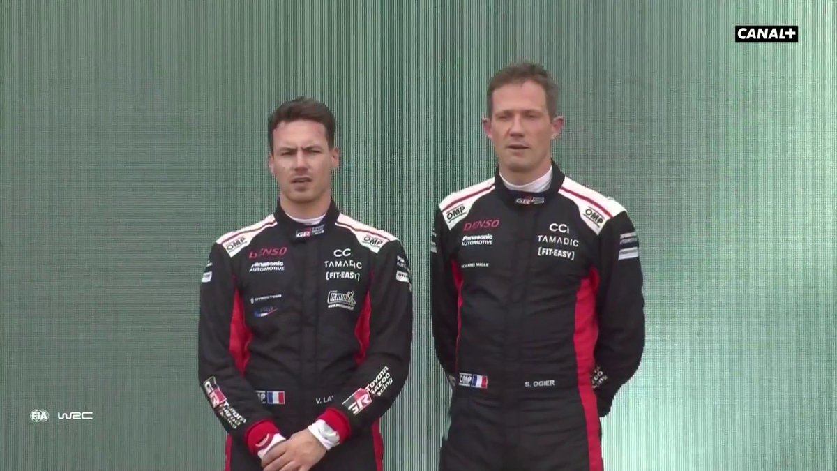 La Marseillaise pour Sébastien Ogier et Vincent Landais, champions du monde WRC 🇫🇷🎶 Sébastien Ogier décroche son 9ᵉ titre mondial et égale le record de Sébastien Loeb 🏆