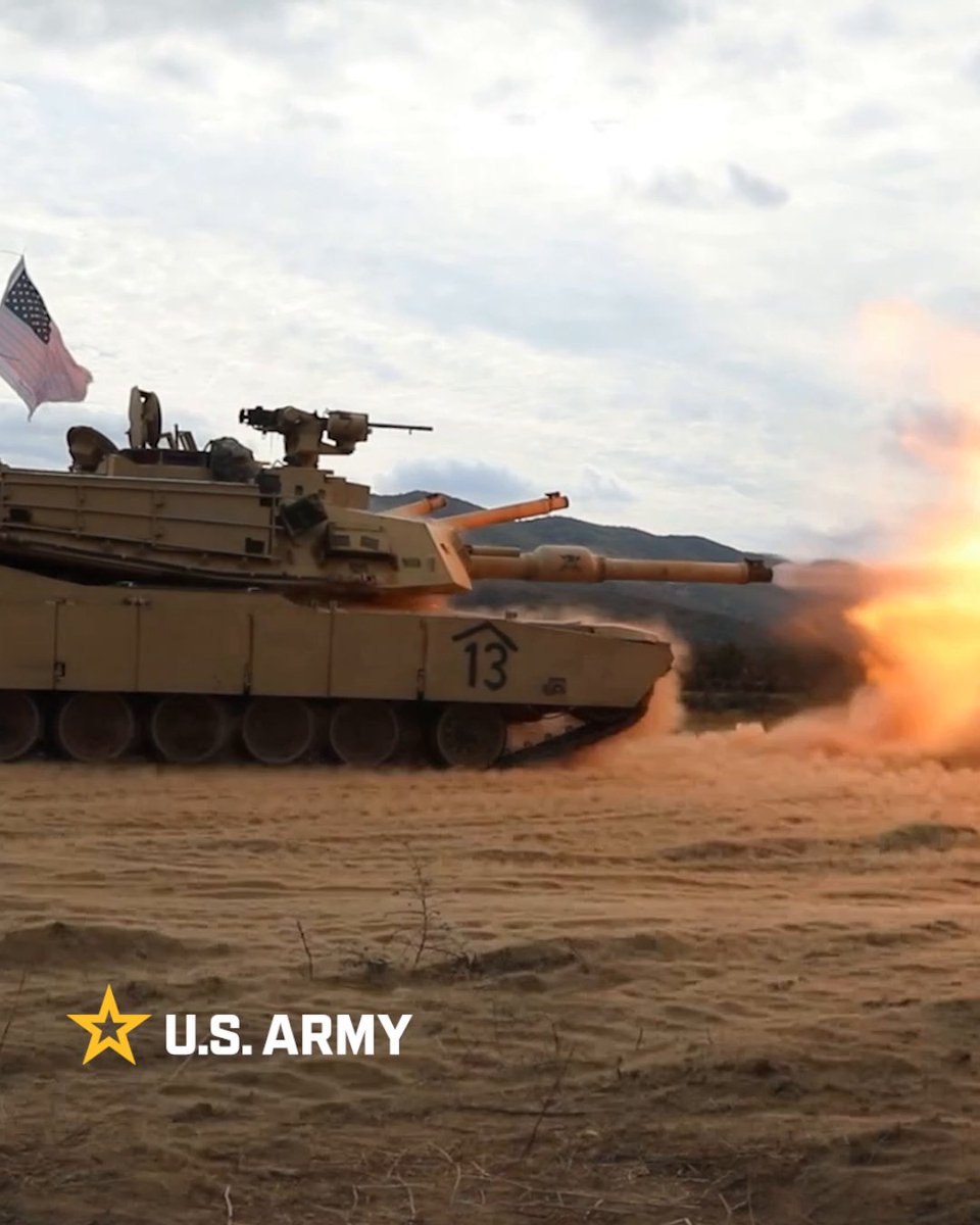 Here comes the BOOM! Watch 1st Infantry Division Soldiers conducted M1A2 Abrams tank gunnery training at Novo Selo Training Area, Bulgaria. 🎥 Sgt. 1st Class Richard Perez, 7th MPAD