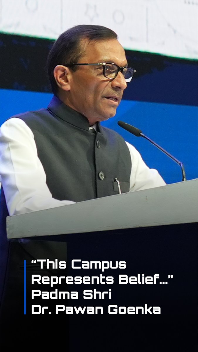 "This campus represents belief... Belief in the capacity of Indian Youth. Belief in the power of Indian Innovation. And belief in the possibility of an India that does not just participate in the global space economy but would soon lead it." 🫡 An inspiring address by Padma Shri Dr. Pawan Goenka (Pawan K Goenka), Chairman IN-SPACe on the historic inauguration of Infinity Campus by the Hon'ble PM Shri Narendra Modi. 🙏