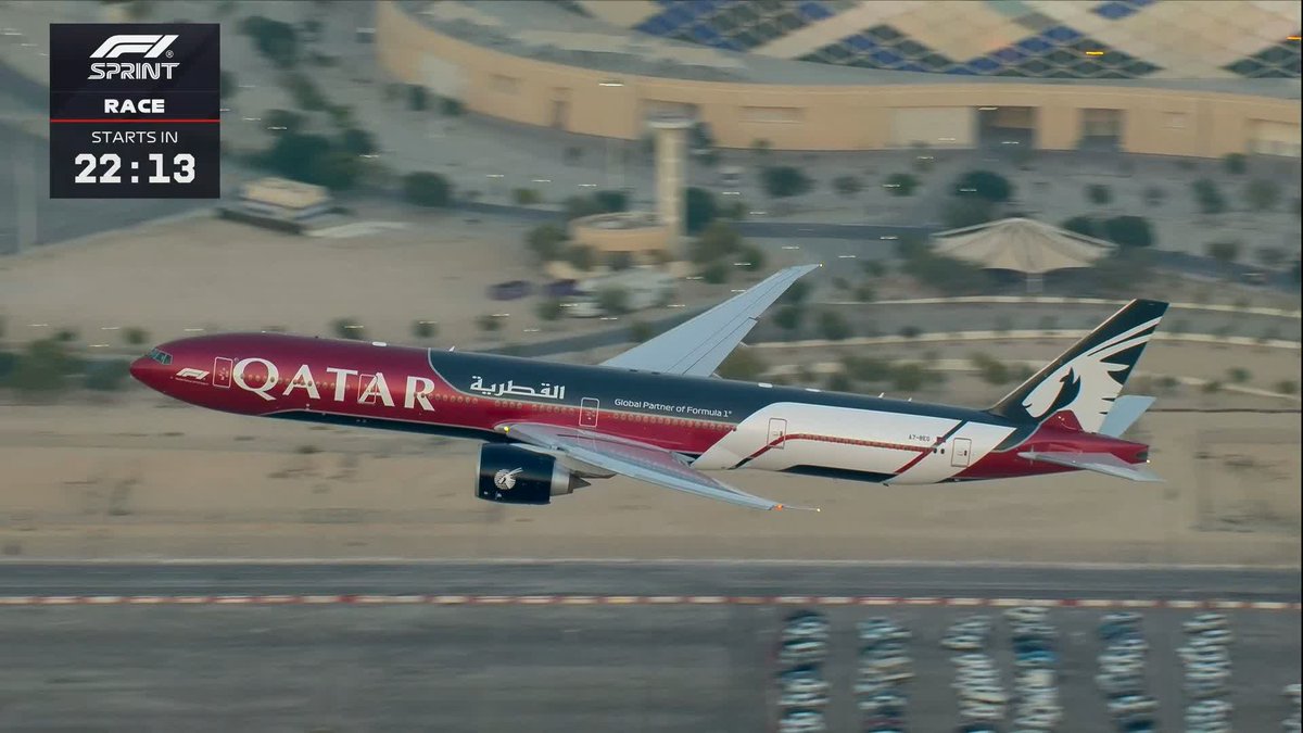 What an amazing flyover! ✈️ #F1Sprint #QatarGP Qatar Airways