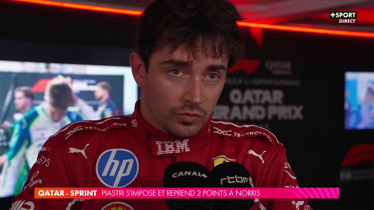 🗣️ ”C’était extrêmement difficile de garder la voiture en piste” Charles Leclerc, arrivé 13ᵉ, revient sur sa course sprint compliquée. #QatarGP #F1
