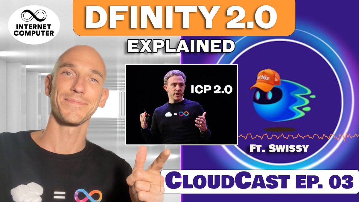 🎙️ CloudCast Ep 03 w/ Swissy just dropped 🔥 Dom’s DFINITY Foundation | $ICP 2.0 roadmap is BULLISH as hell Caffeine → Utopia → Convo → Cloud Engines → Mission 70 ☕🌐⛓️🤯 From Swiss R&D lab → full-blown tech venture... ICP isn’t fighting Amazon Web Services — it’s about to run inside it A Cloud Foundation Production ☁️♾👇 dom williams.icp ∞ Cloud Foundation
