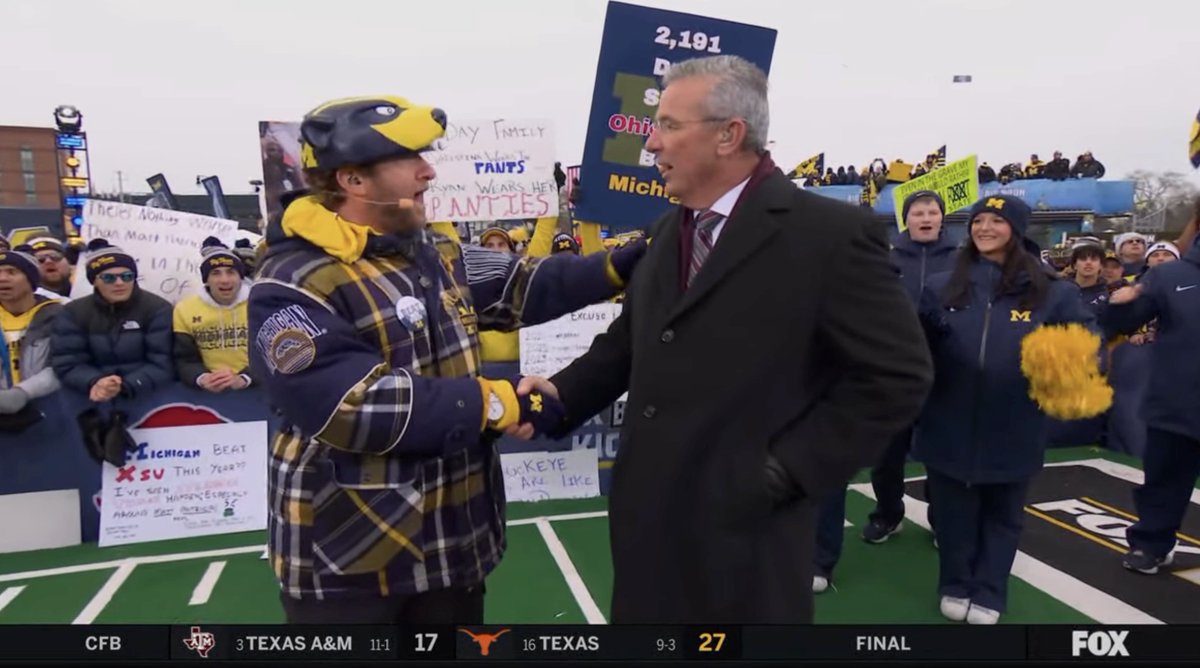 The bet is in: after Michigan beats Ohio State today, Urban Meyer is going to write a check to Michigan’s NIL program