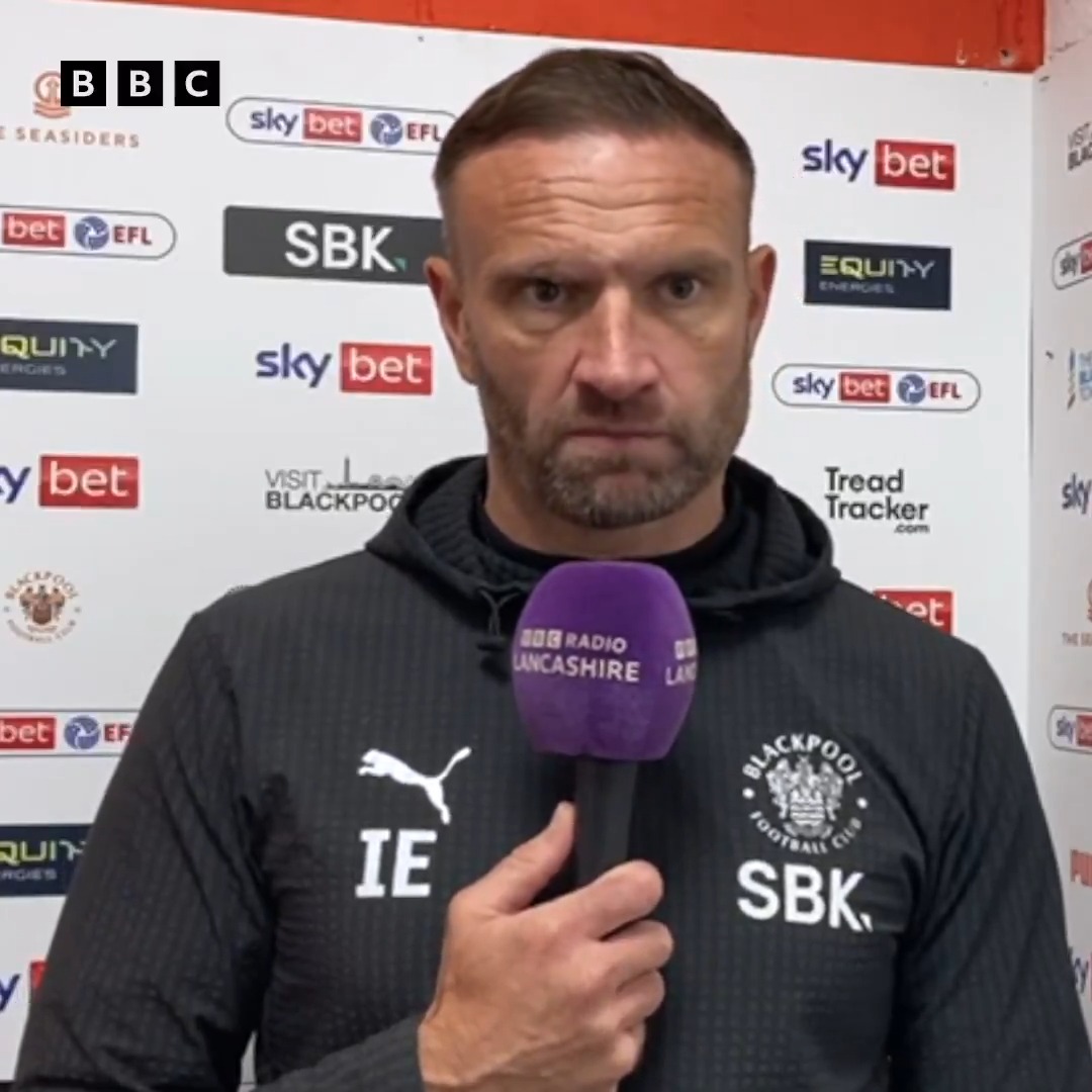 🟠 "A real low point [after a 3-0 defeat against Reading]. A low point for me, and a low point for this club and the fanbase." #Blackpool head coach Ian Evatt #utmp | #bbcfootball