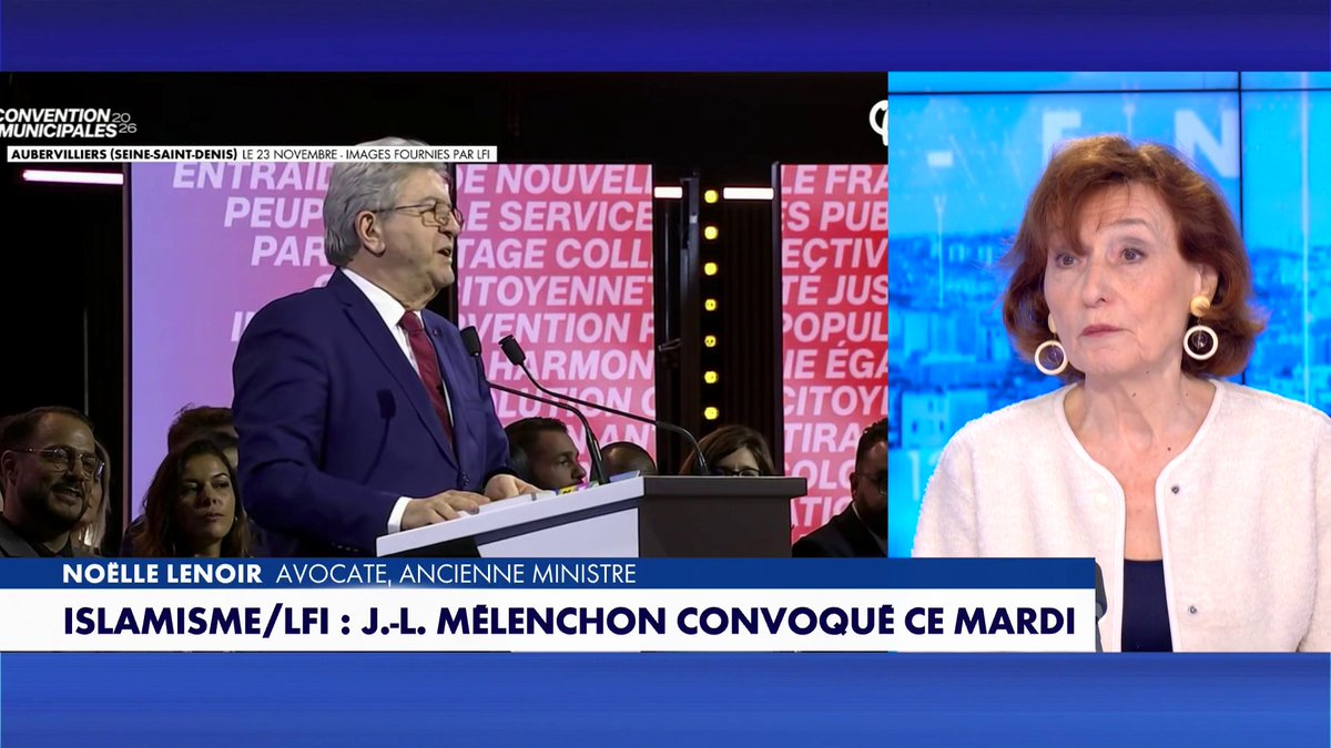 Noëlle Lenoir : «Jean-Luc Mélenchon s’il ne se présente pas à cette convocation, il passerait pour un lâche, pour un pleutre», dans #180MinutesInfoWE