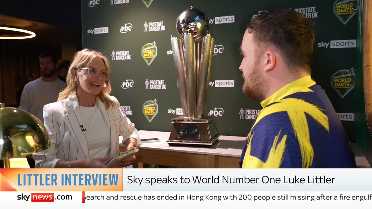 "If I put the practice in, I probably could get better." Darts sensation and world number one Luke Littler speaks to ＠SkyJacquie on his rise to fame and growing the sport as he prepares to defend his world title next month. 📺 Sky 501, Virgin 602