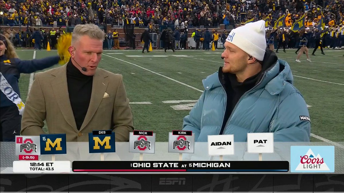 Aidan Hutchinson is going with Michigan to beat the Buckeyes 😤