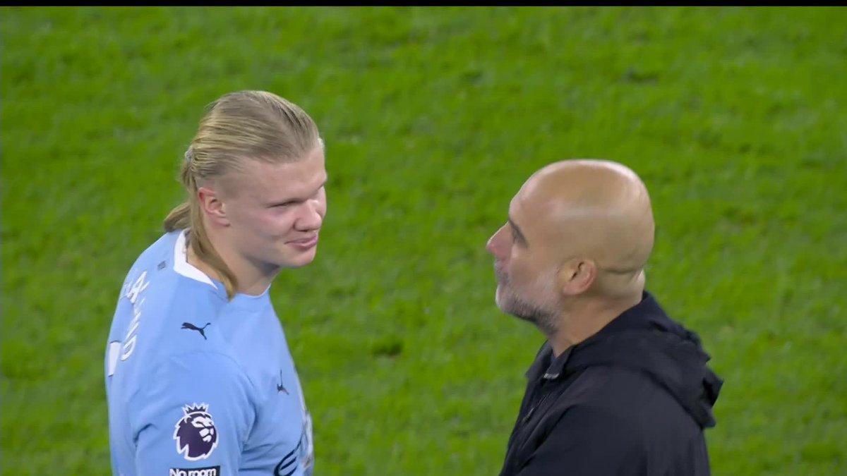 "It's all for the cameras" 📸 Andy Reid reacts to Pep Guardiola's post-match chat with Erling Haaland 🗣️