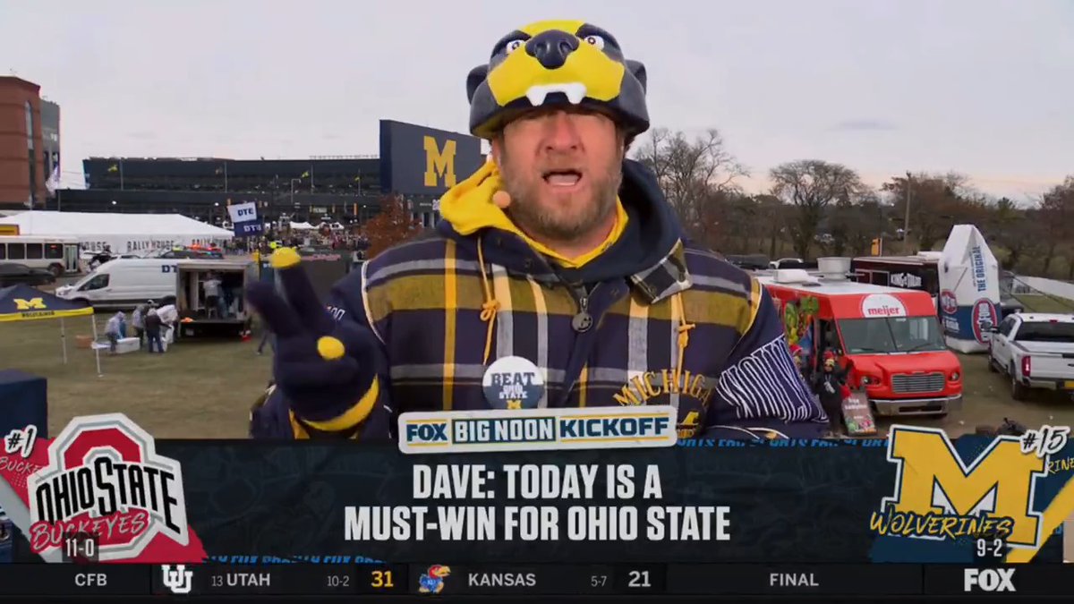 10 point dogs today but I feel like we’re 20 point favorites, that’s how much we own Ohio State #GoBlue