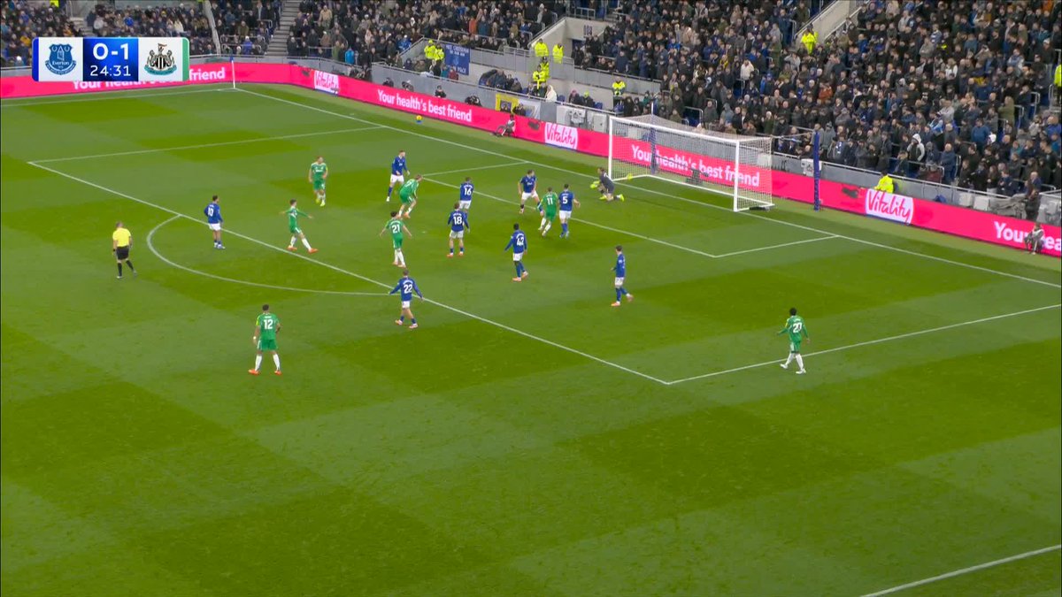 Not one Jordan Pickford will want to see again! 🫣 Lewis Miley doubles Newcastle's advantage!