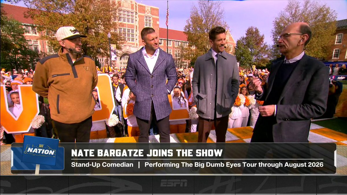 .Paul Finebaum had jokes for Nate Bargatze 😂