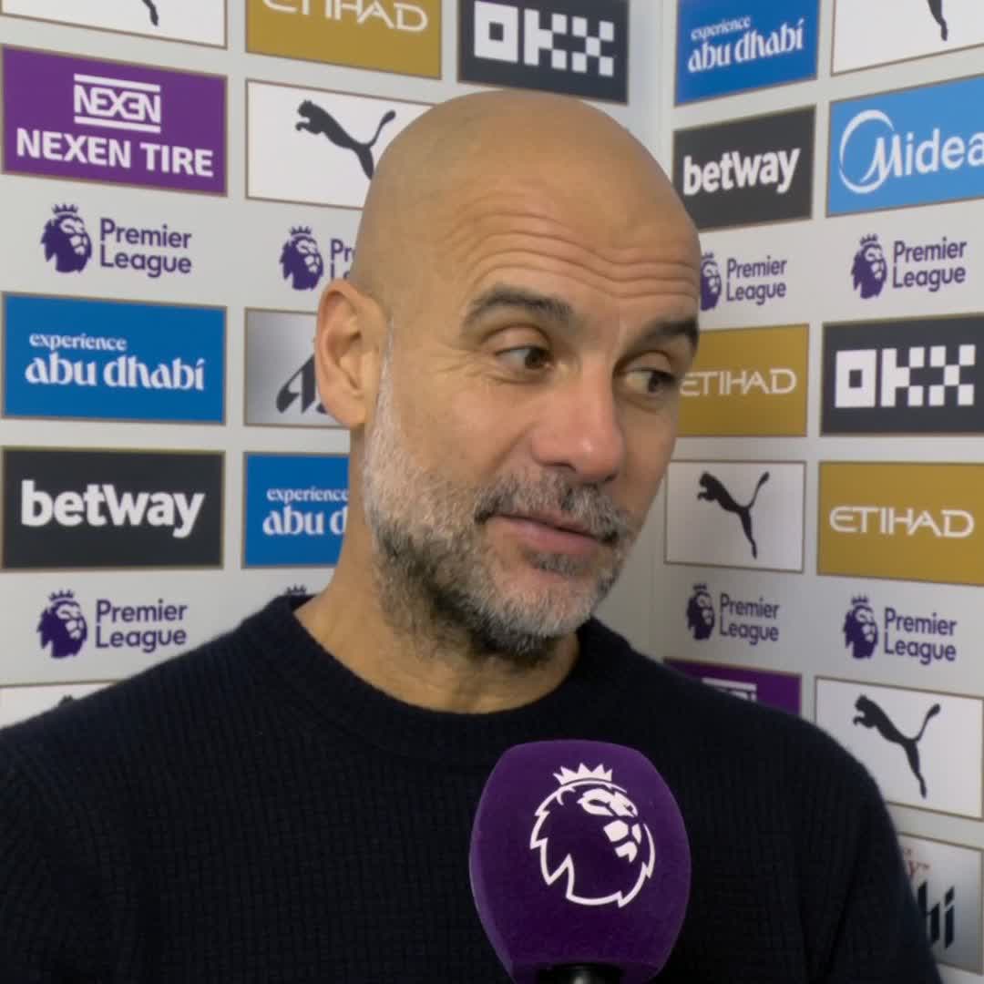 🗣️"Really important to win that game" Pep Guardiola reacts to Man City's 3-2 victory over Leeds 🔵