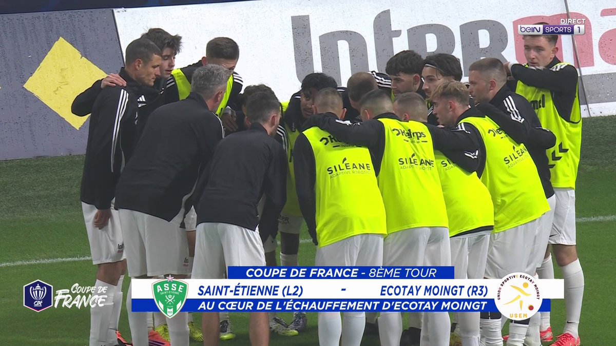 [📺LIVE] 🏆 #CoupeDeFrance 🤩 Superbe séquence au cœur de l'échauffement d'Ecotay Moingt sur la pelouse de Geoffroy Guichard ! #ASSEUSEM