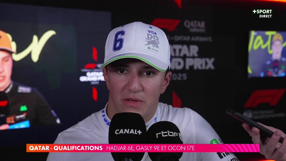 🗣️ ”On le mérite” Hadjar est heureux de sa séance de qualification ! #QatarGP #F1