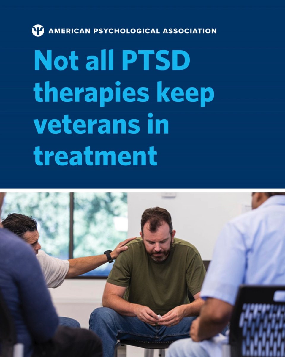 New research in Psychological Trauma shows that dropout rates vary widely across #PTSD treatments for veterans. Identifying which approaches keep people engaged can help clinicians better support long-term recovery. Learn more: