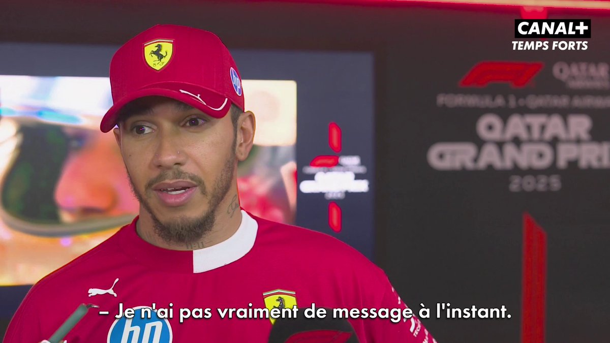 "Je suis touché par le soutien des fans, je n'aurais pas tenu sans ça" Lewis Hamilton ému et sans voix après son élimination en Q1 au Qatar. #QatarGP #F1
