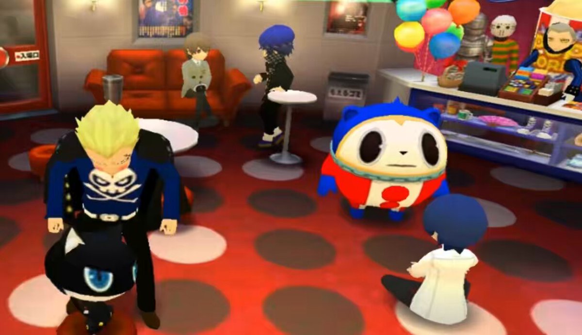i love persona q2 cause there’s so much going on here why is teddie so terrified 😭😭