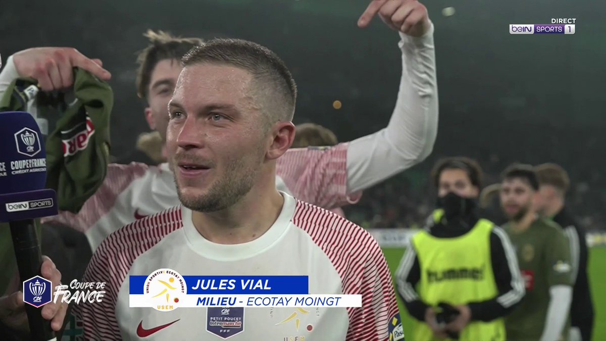 [📺LIVE] 🏆 #CoupeDeFrance ⚡ Auteur d'un coup-franc magnifique face à Saint-Etienne, Jules Vial (Ecotay Moingt) est au micro de Florian Genton !