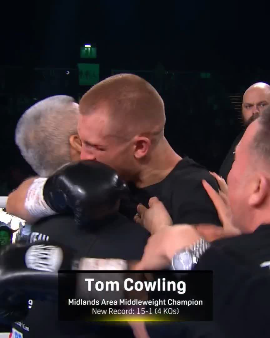 It means everything. Tom Cowling beats Aaron Bowen by split decision to win the Midlands Area Middleweight Title! #BowenCowling | DAZN Boxing | #WhittakerGavazi