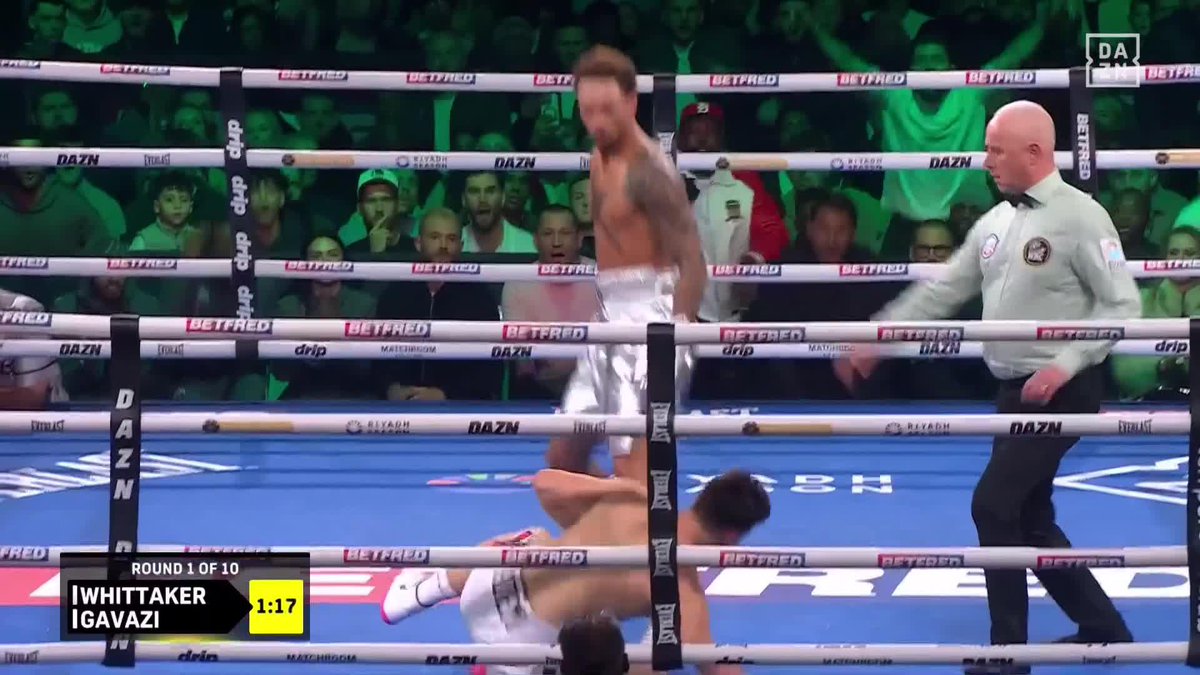 BEN WITH THE KNOCKDOWN EARLY #WhittakerGavazi | Live NOW on DAZN ◾