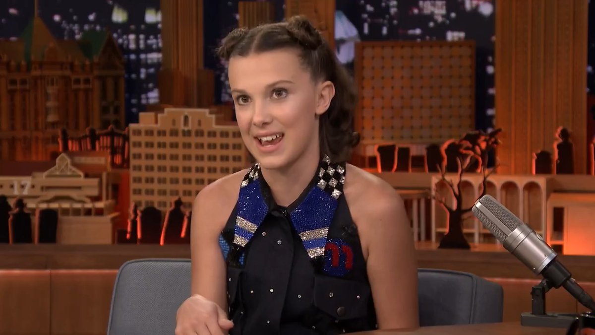 .@milliestopshate got goosebumps from her Season 2 @Stanger_Things kiss 🥹 #FallonFlashback #StrangerThingsOnFallon #StrangerThings5 Original Air Date: November 1st, 2017