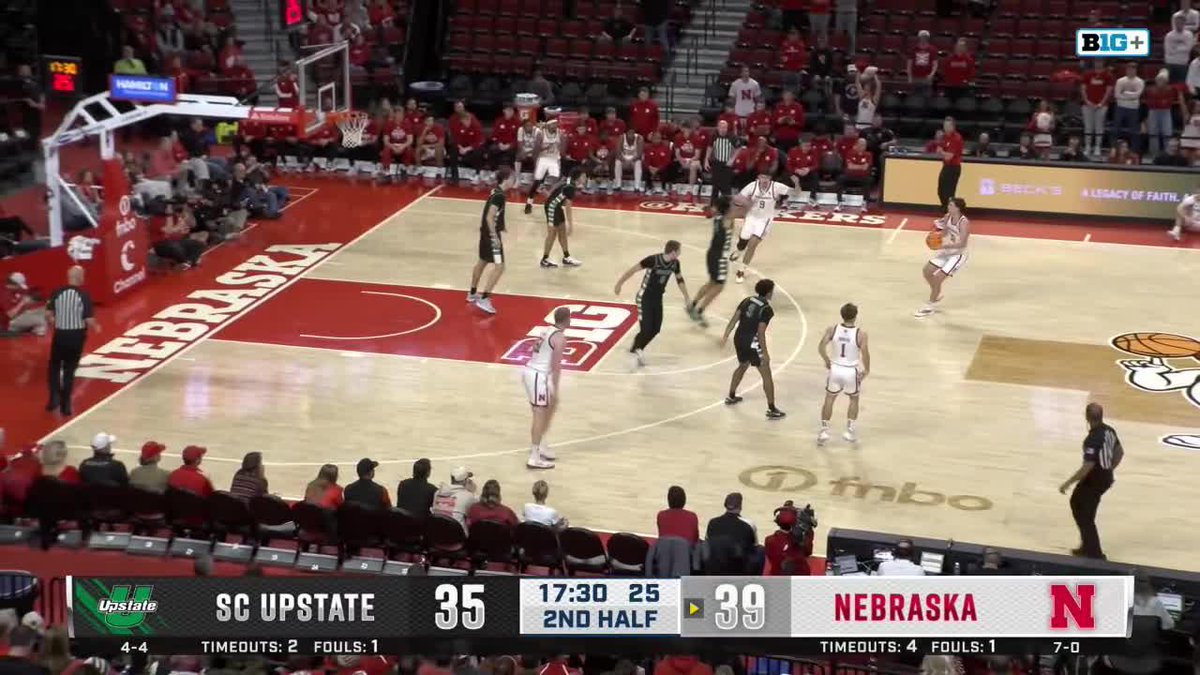 PTS: 20 REB: 9 AST: 4 TO: 0 ST: 1 BLK: 1 Pryce Sandfort did a bit of everything in Nebraska Men's Basketball's win over SC Upstate 🔥