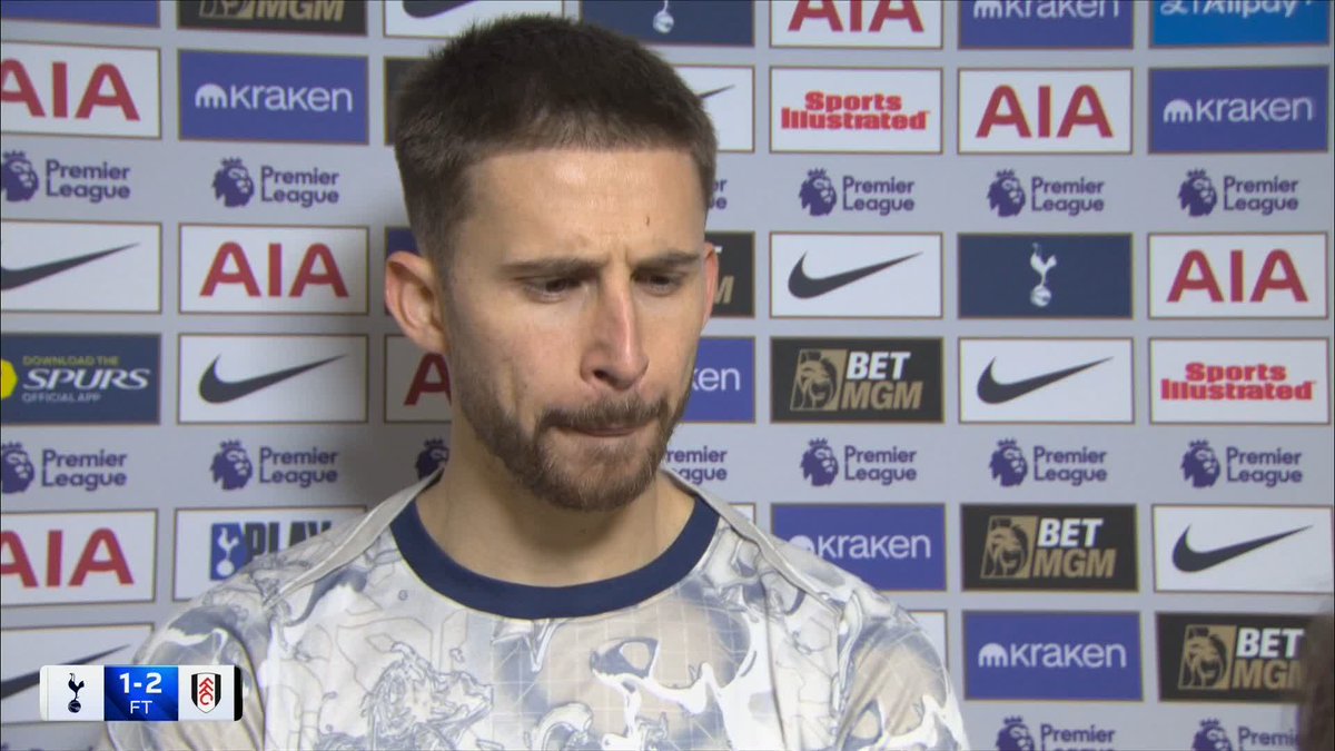 "It's on us to try to stay more calm and focus on ourselves" Guglielmo Vicario speaks after his Spurs side lost to Fulham