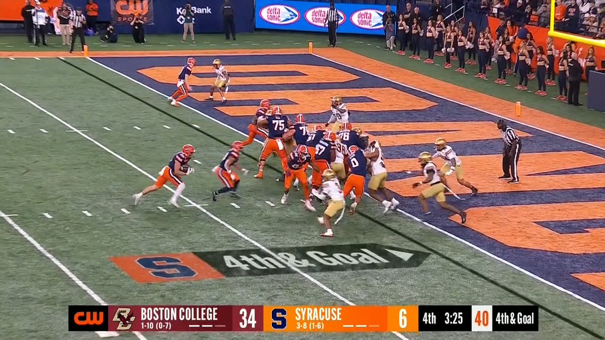Dan Villari with a touchdown on senior day