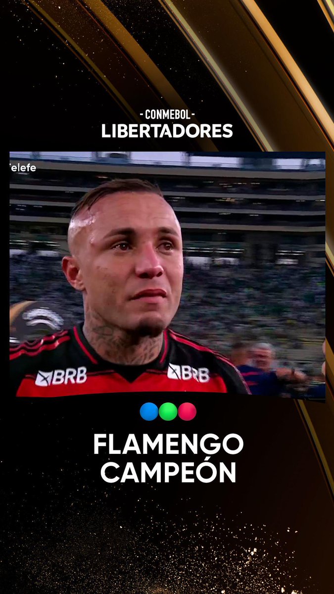 “FLAMENGO CAMPEÓN DE LA LIBERTADORES”: O final de Flamengo x Palmeiras na Telefe O comentarista Juan Varsky destaca que Filipe Luis entra pra história ao ganhar o a competição como jogador e técnico e afirma que o Flamengo é o maior clube do continente