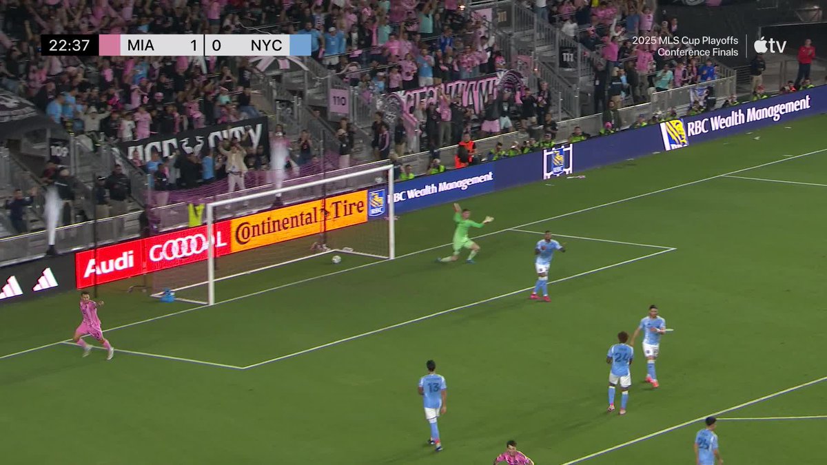 DOBLETE DE TADEO ALLENDE EN 23'. 😮‍💨 INTER MIAMI 2-0 NY CITY, EN LA FINAL DE LA CONFERENCIA ESTE. 🏆💥