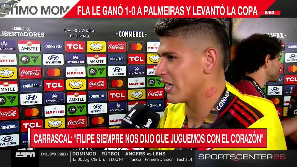 "LA LIGA DE BRASIL ES UN POCO MÁS COMPETITIVA QUE LA ARGENTINA" Jorge Carrascal y el poderío brasileño en la #Libertadores. 📺 Mirá TODA la CONMEBOL #Libertadores por #DisneyPlus Plan Premium