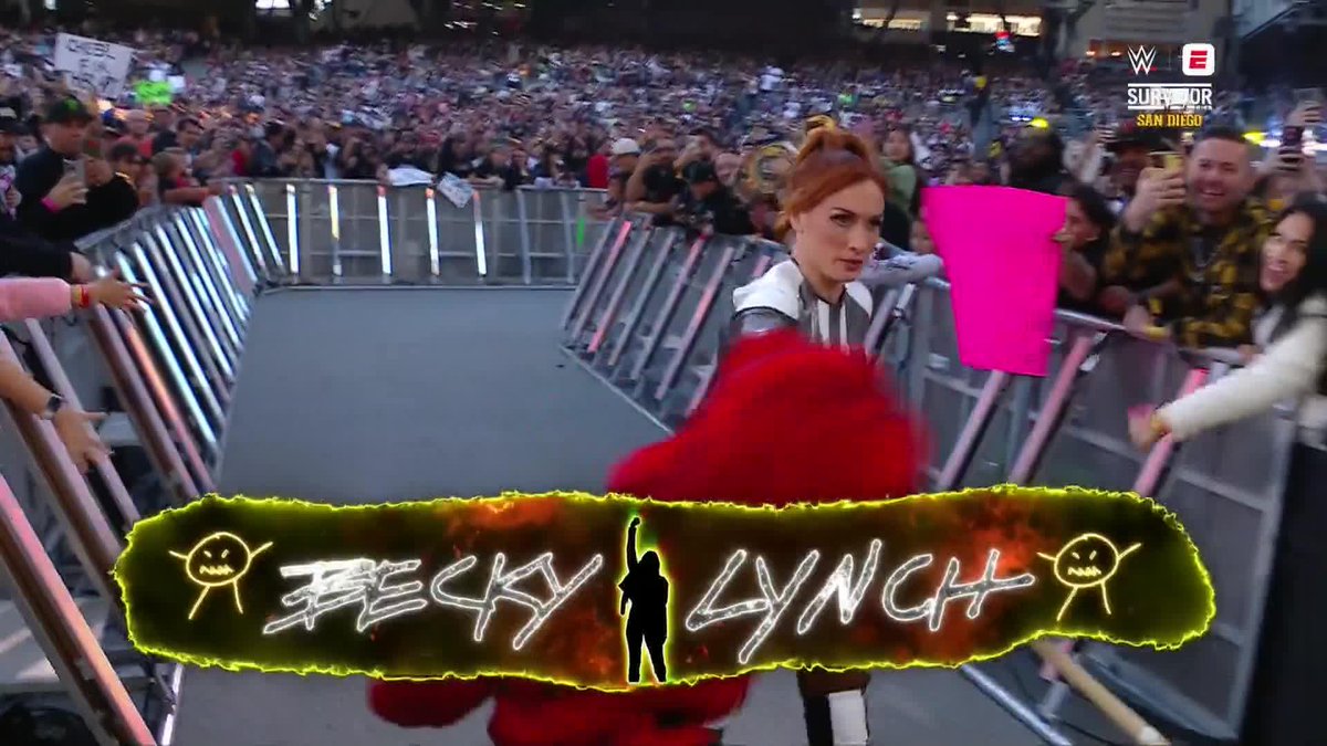 BECKY LYNCH ARRIVED TO WARGAMES WITH THE KENDO STICK 🔥 Stream on the ESPN App