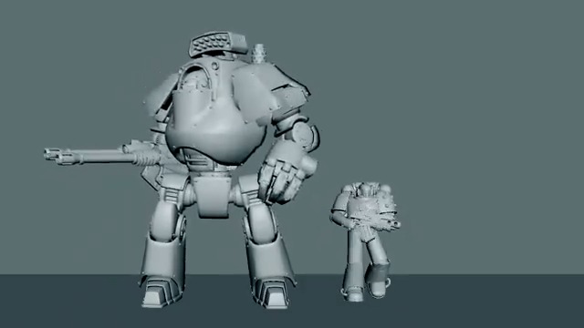 // dreadnought vs space marine (concept)