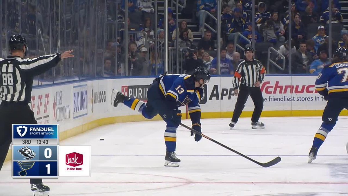 Logan Cooley had to leave the game after this knee on knee contact