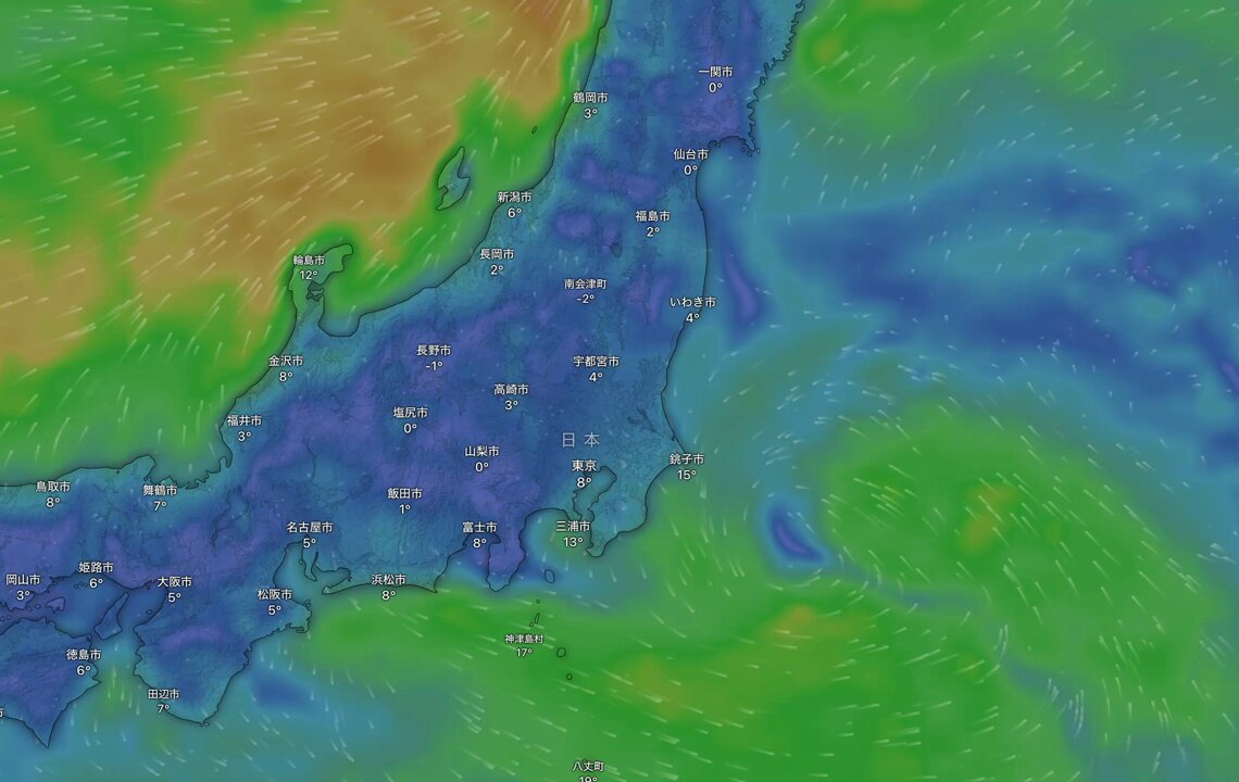 2025年11月30日 1日（月）から 2日（火）に日付が変わる頃、東電福島原発からの風は関東に吹き始めます。 2日は終日 風下になる ECMWFの予報。 動画は 30日昼から 2日深夜まで。 慣れっこになってない？ 積算被曝でアウトになることを忘れずに。