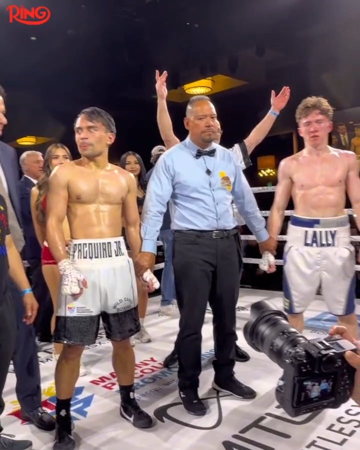 The moment Manny Pacquiao Jr vs Brendan Lally was announced as a majority draw 👀