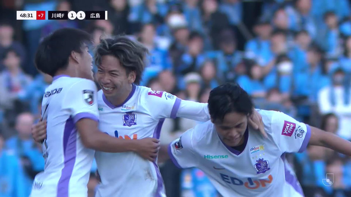 川辺駿のダイビングヘッド💥 🎦 ゴール動画 🏆 明治安田Ｊ１リーグ 第37節 🆚 川崎Ｆvs広島 🔢 1-1 ⌚️ 45+4分 ⚽️ 川辺 駿（広島） #Ｊリーグ