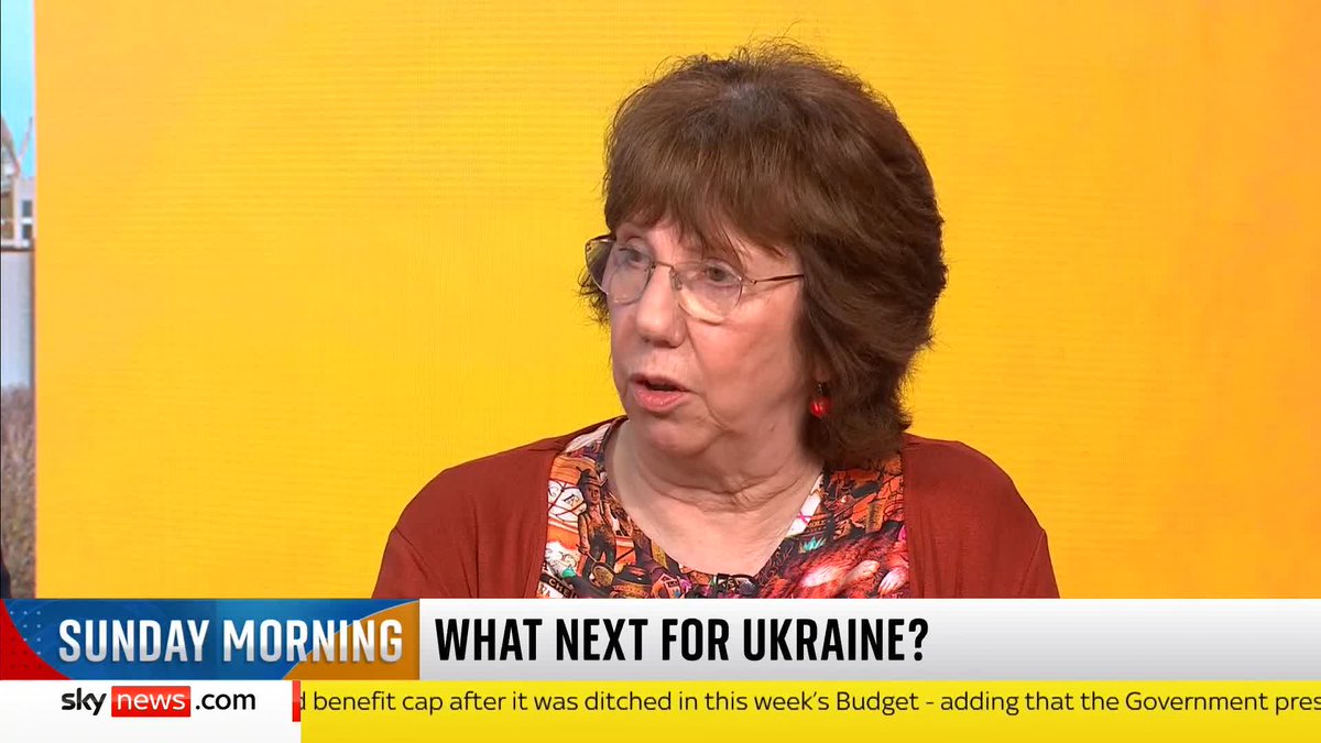 'The more that you have talk of peace... the harder it is in a sense for Europe to be able to fulfil the hardware part of that equation.' Former EU Foreign Affairs High Representative Baroness Ashton reflects on the handling of the Ukraine war. #TrevorPhillips 📺 Sky 501