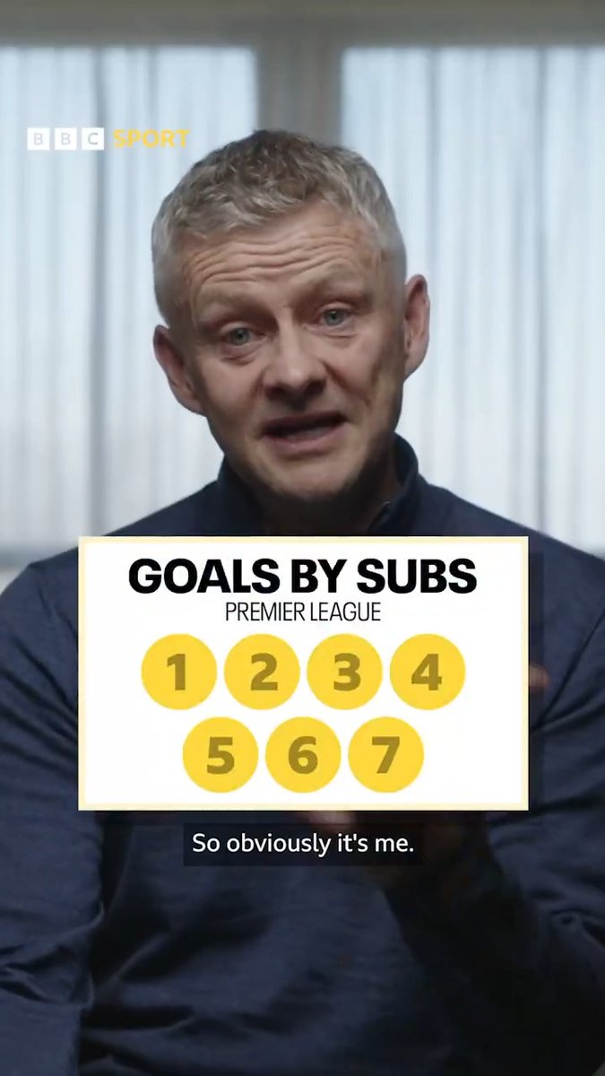 "Obviously it's me!" 😅 Ole Gunnar Solskjaer tries to name the top scorers coming off the bench in the Premier League. 🤯