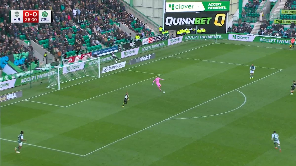 A poor pass from the keeper falls to Hatate, who feeds Daizen for a composed finish and the opening goal! ⚽️ #HIBCEL | #CelticFC🍀