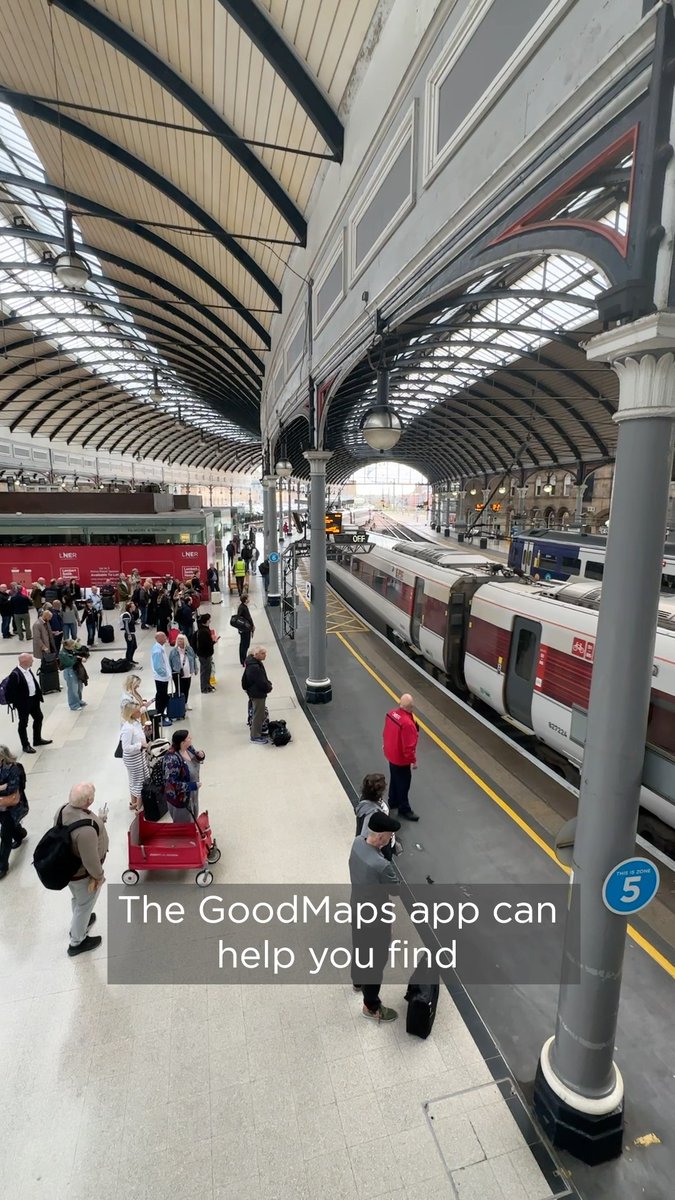 The GoodMaps App is now available at LNER stations! Get turn‑by‑turn directions & step‑free routes. Download GoodMaps free today.