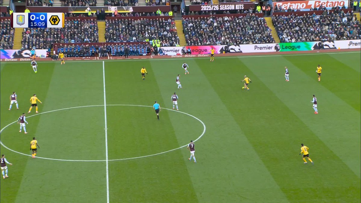 Jorgen Strand Larsen put the ball into the Aston Villa net...but it was ruled out for offside by Jhon Arias ❌
