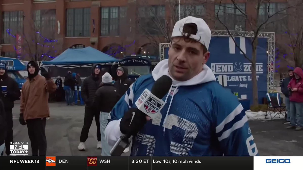 Our tailgate correspondent benny polizzi is out in Indy!