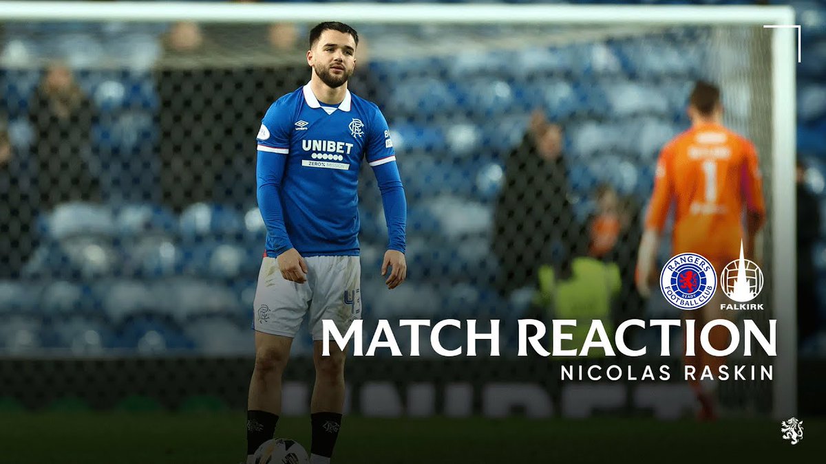 🎙️ Nico Raskin spoke to RangersTV following today’s draw with Falkirk.