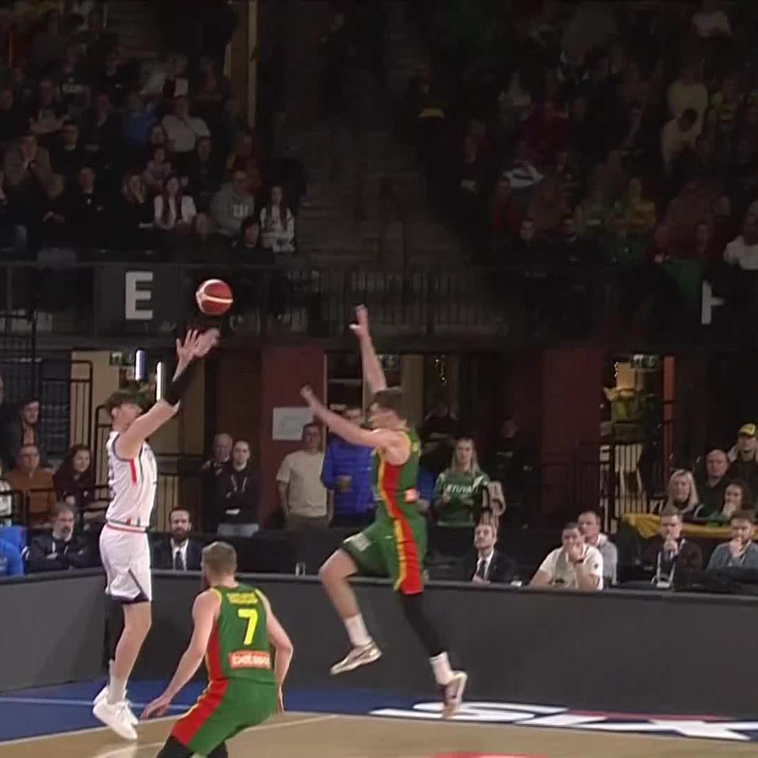 Luigi Suigo is 7'1" (216cm), 18 years old and got a stroke like that. The future is bright. 💡 #FIBAWC | #StepItUp